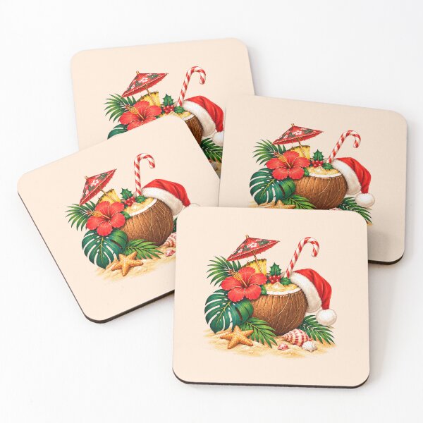 Item preview, Christmas Coconut Cocktail – Tropical Holiday Drinks designed and sold by MetaModel Editions.