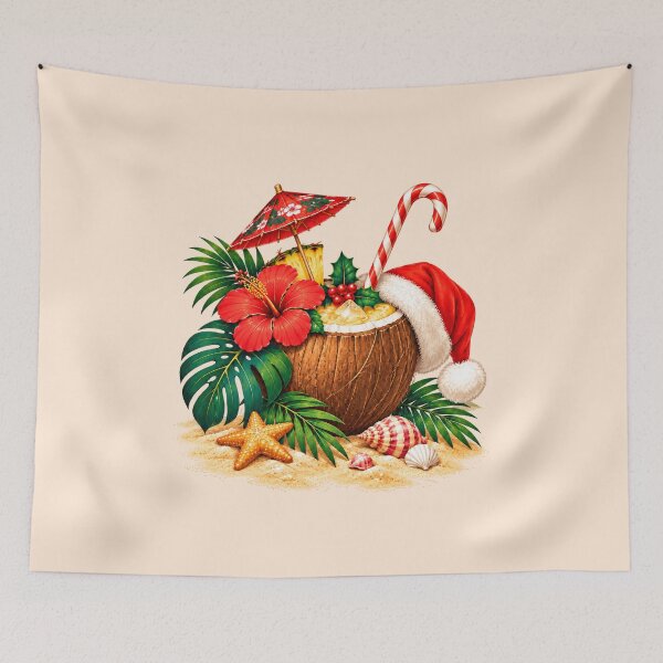 Item preview, Christmas Coconut Cocktail – Tropical Holiday Drinks designed and sold by MetaModel Editions.