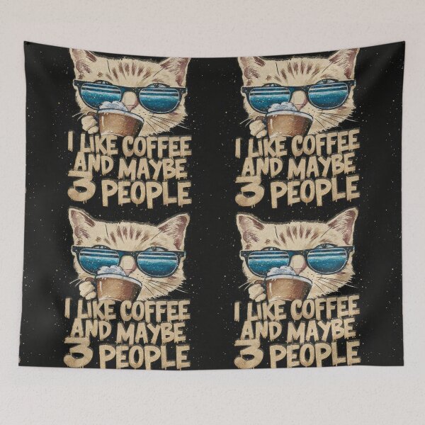 Item preview, I LIKE COFFEE AND MAYBE 3 PEOPLE designed and sold by casamomo.