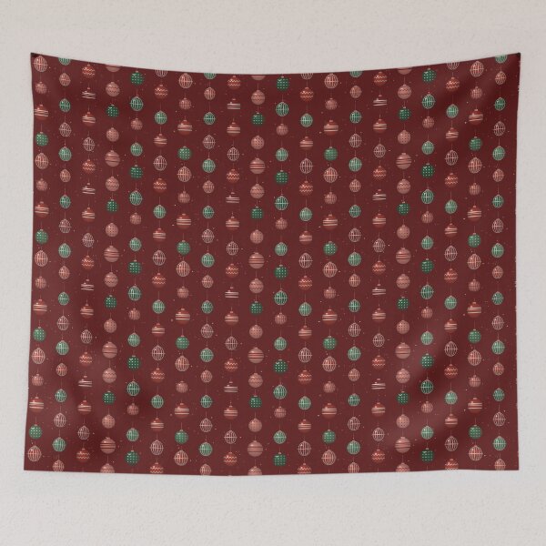 Item preview, Baubles Design In Pine Green, A Scandi Glass Bauble Pattern designed and sold by cute-animals99.