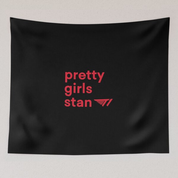 Item preview, Pretty Girls Stan T1 Esports Red Typography designed and sold by Strayplaym.