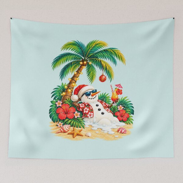 Item preview, Snowman on Summer Vacation – Funny Tropical Christmas designed and sold by MetaModel Editions.