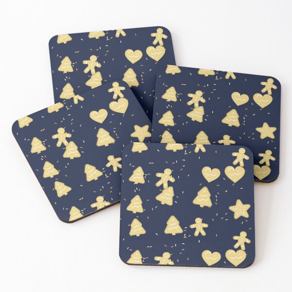 Item preview, Gingerbread Seamless Pattern - Midnight Blue Gingerbread Cookie In A Festive Palette designed and sold by cute-animals99.