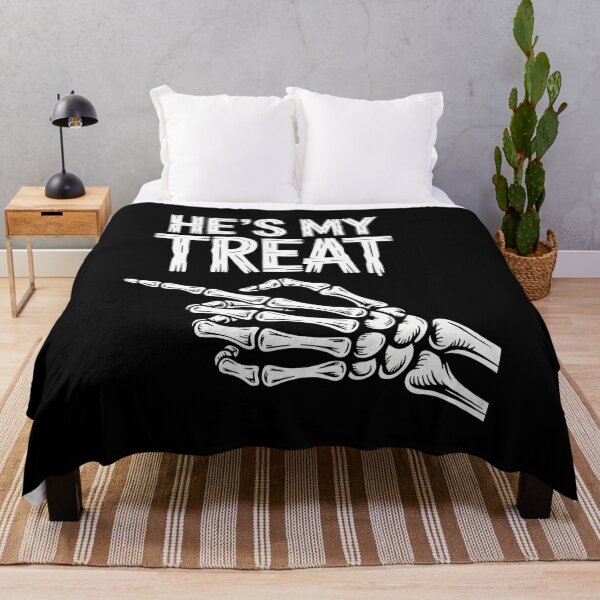 Item preview, He's My Treat Skeleton Hand Halloween Couples designed and sold by OlyvieArt.