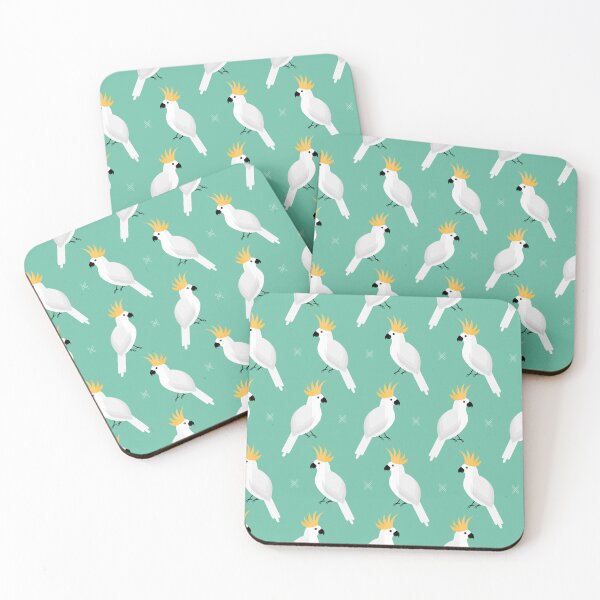 Item preview, Cockatoos on blue designed and sold by reneesillus.