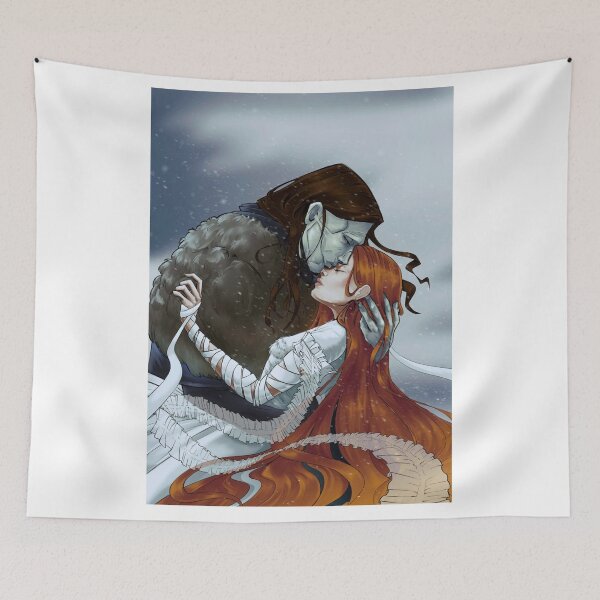 Item preview, Winter Romance Snow Kiss Fantasy Couple Illustration designed and sold by Erivaduselo.