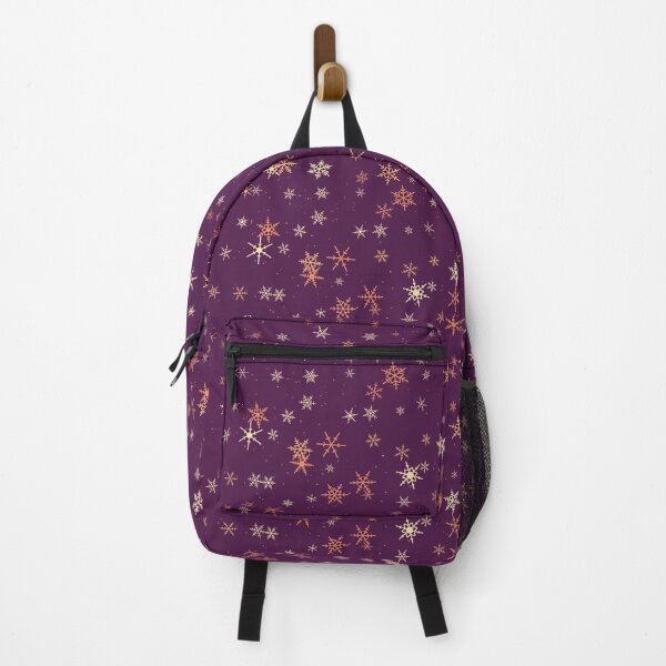 Item preview, Snowflakes Print With Sunset Orange Falling Snow In Warm Tones designed and sold by cute-animals99.
