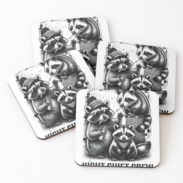 Item preview, Funny Raccoon-Smoking-Opossum Skunk Woodland Crew For Men Women designed and sold by MathiasFuchs.
