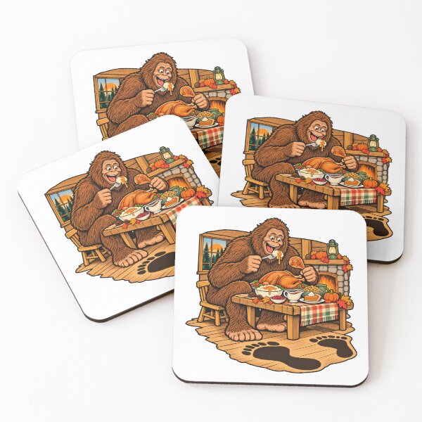 Item preview, Bigfoot Thanksgiving Dinner Funny Sasquatch Turkey Dinner designed and sold by WeirdlyMild.