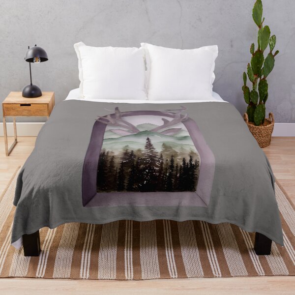 Item preview, Watercolor Deer Forest Double Exposure-19 designed and sold by ESzlapa.