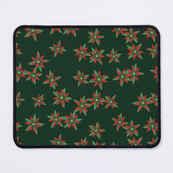 Item preview, Poinsettia Seamless Pattern - Pine Green Christmas Star Flower In A Woodland Palette designed and sold by cute-animals99.