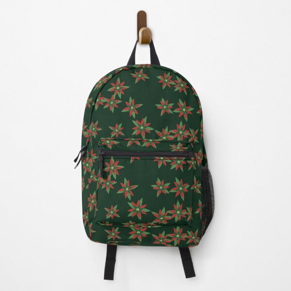 Item preview, Poinsettia Seamless Pattern - Pine Green Christmas Star Flower In A Woodland Palette designed and sold by cute-animals99.