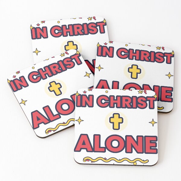 Item preview, In Christ Alone - Solid Rock Christian Worship Typography designed and sold by JiderichHub.