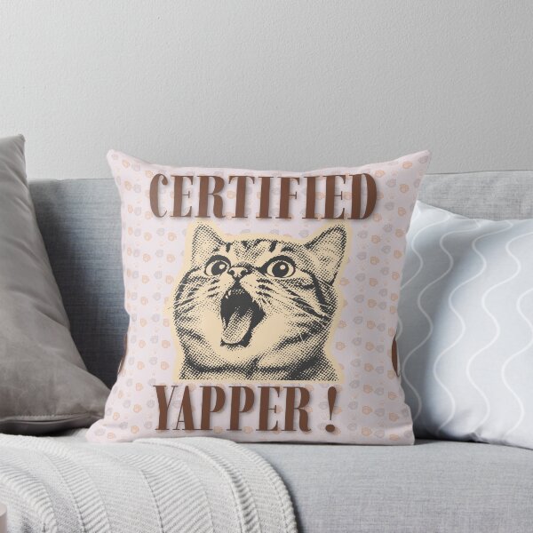 Item preview, Funny Certified Yapper Screaming Cat Meme designed and sold by Artemis & Woven Collective.