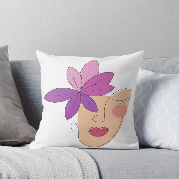 Item preview, Lily women face line art t shirt designed and sold by Unplugged Expressions.