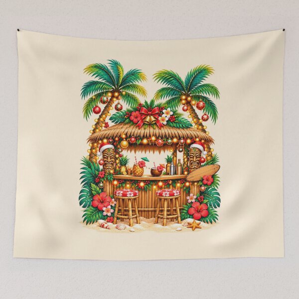 Item preview, Christmas in Paradise – Festive Tropical Tiki Bar designed and sold by MetaModel Editions.