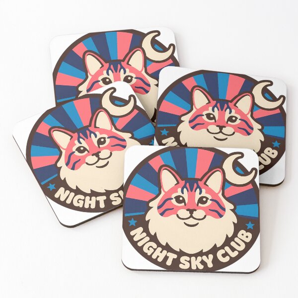 Item preview, Retro Siberian Cat Moon Celestial Cat Badge designed and sold by pumsquare.