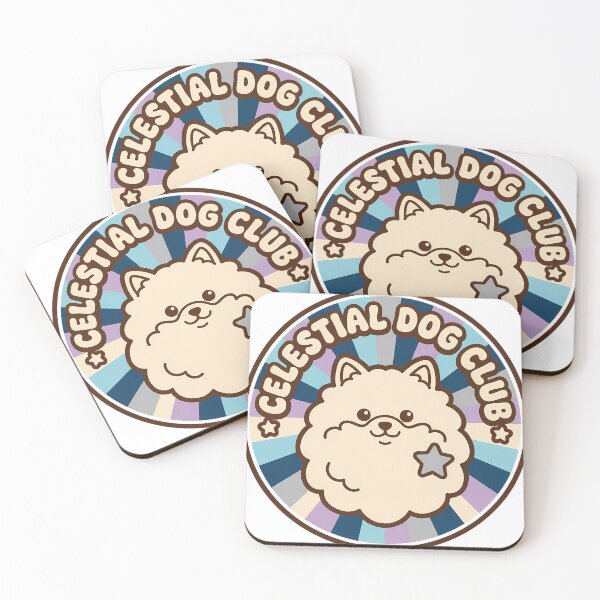 Item preview, Retro Pomeranian Star Celestial Dog Badge designed and sold by pumsquare.