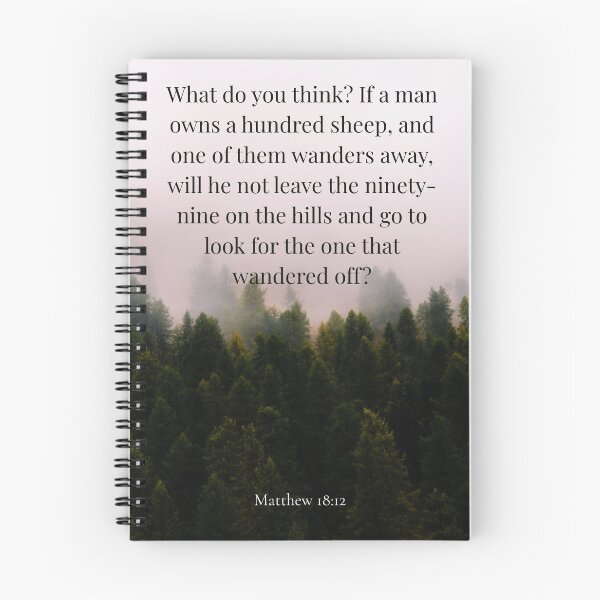 Item preview, The Lost Sheep - Spiral Notebook designed and sold by Salem & Delilah Designs.