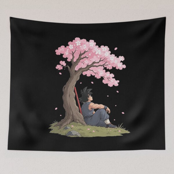 Item preview, Goku Under Cherry Blossoms designed and sold by CharlesHolareny.