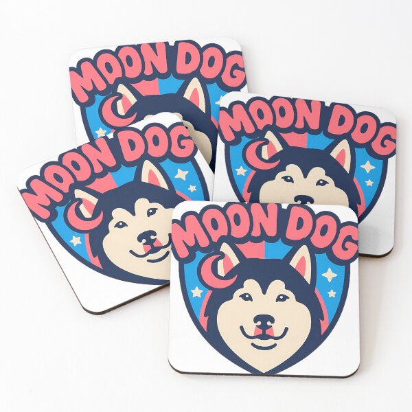 Item preview, Retro Alaskan Malamute Moon Celestial Dog Shield designed and sold by pumsquare.