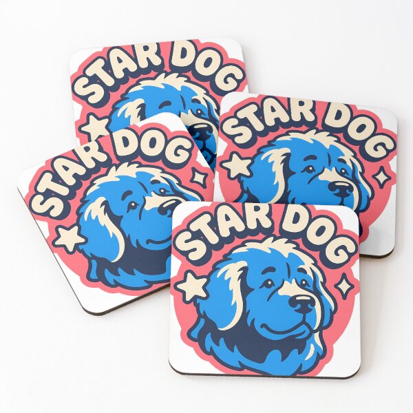 Item preview, Retro Newfoundland Dog Star Celestial Winter Scene designed and sold by pumsquare.