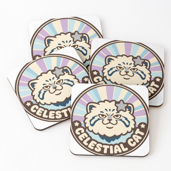 Item preview, Retro Pallas Cat Star Celestial Wild Cat Badge designed and sold by pumsquare.