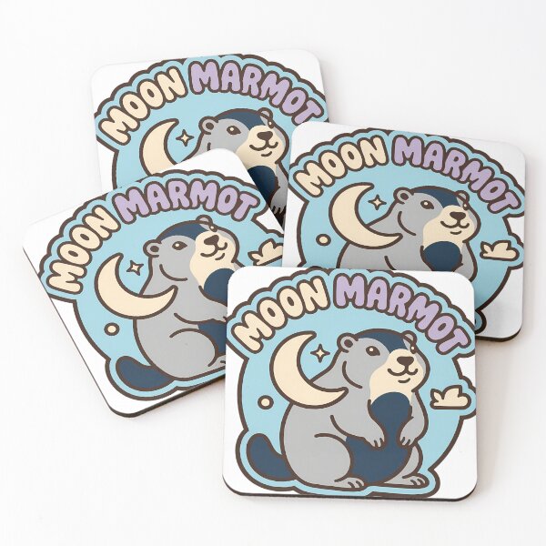 Item preview, Retro Hoary Marmot Moon Celestial Mountain Scene designed and sold by pumsquare.