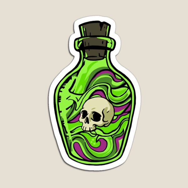Item preview, Poison Bottle Toxic Acid Magic Potion Art designed and sold by vikingartcustom.