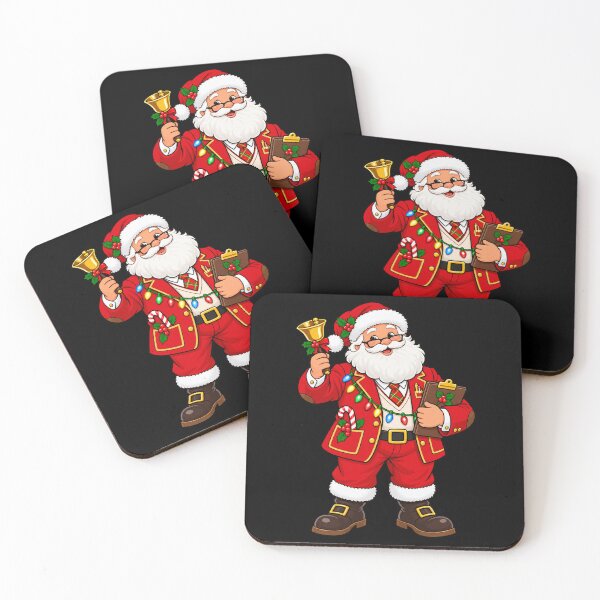 Item preview, Christmas Principal Santa with School Bell and Clipboard designed and sold by vaylen-orbit.