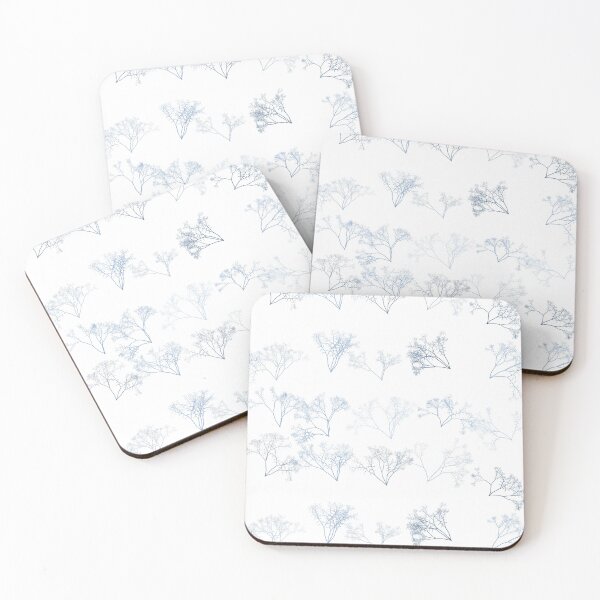 Item preview, Seaweed Repeat Pattern - Wintry Icy Blue Pressed Seaweed designed and sold by cute-animals99.
