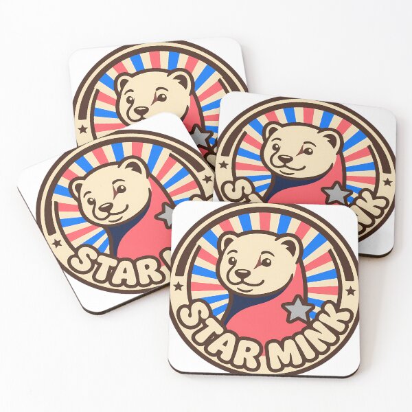 Item preview, Retro American Mink Star Celestial River Badge designed and sold by pumsquare.
