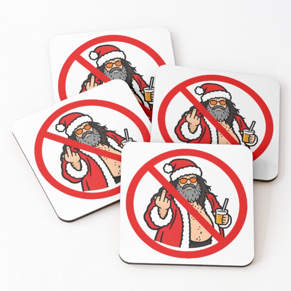 Item preview, Rude Santa Middle Finger Funny Christmas Sign designed and sold by MonkiFlipp.