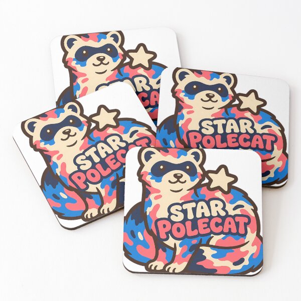 Item preview, Retro Marbled Polecat Star Celestial Winter Type Design designed and sold by pumsquare.