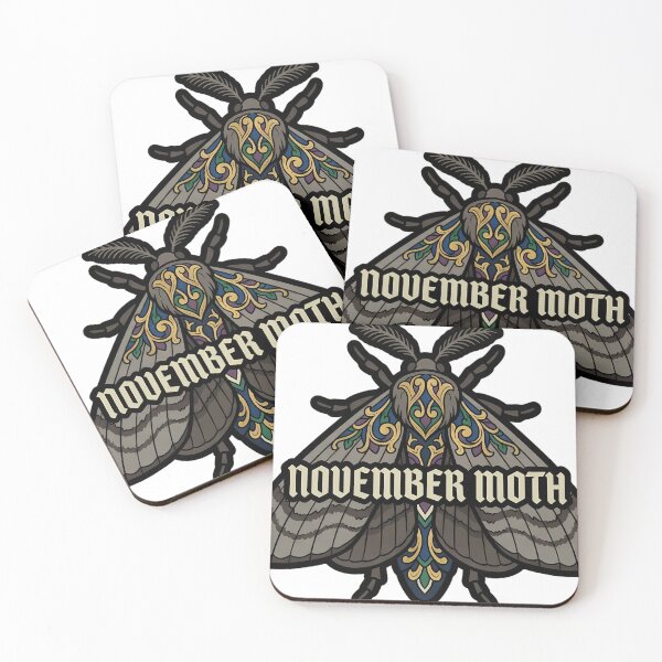 Item preview, November Moth Emblem - Gothic Entomology Dark Academia Art designed and sold by IllumeInk.