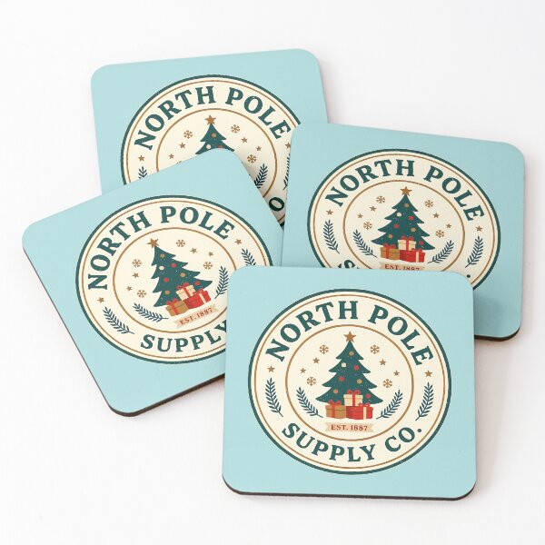Item preview, North Pole Supply Co Retro Christmas Tree Badge designed and sold by LV-creator.