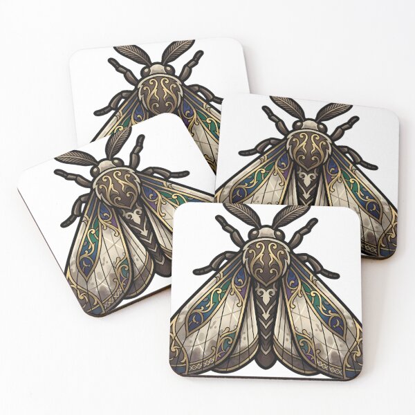 Item preview, Autumnal Moth Emblem - Gothic Entomology Dark Academia Art designed and sold by IllumeInk.