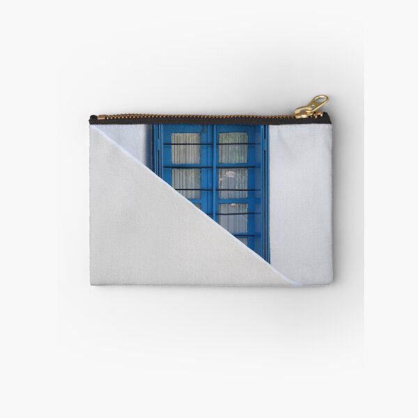 Item preview, Puerta de madera azul con pared exterior blanca de una casa en las islas griegas. designed and sold by assaf.