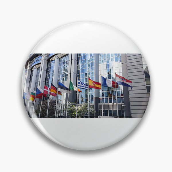 Item preview, European Parliament Building Illustration with Modern Architectural Design designed and sold by Koobu.
