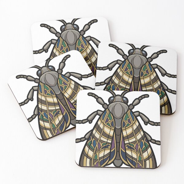Item preview, Spring Usher Moth Emblem - Gothic Entomology Winter Art designed and sold by IllumeInk.