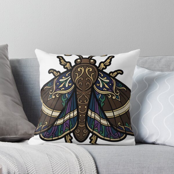 Item preview, Scarce Umber Moth Emblem - Gothic Entomology Winter Art designed and sold by IllumeInk.