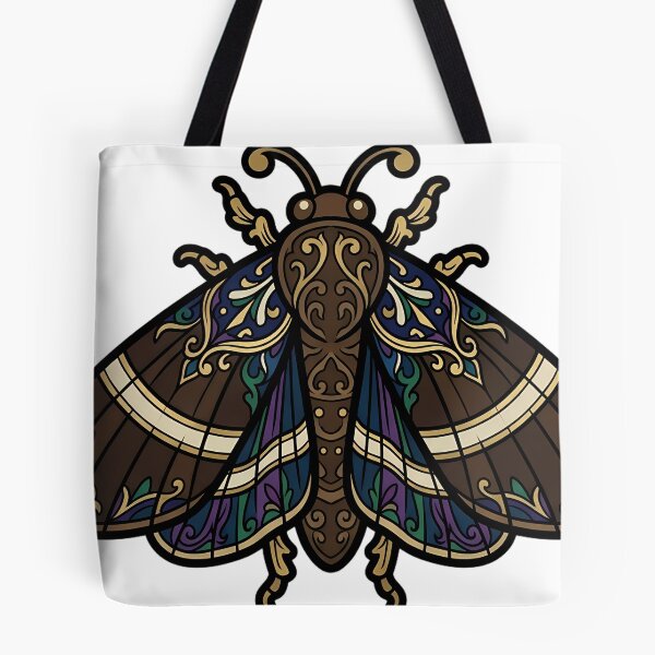 Item preview, Scarce Umber Moth Emblem - Gothic Entomology Winter Art designed and sold by IllumeInk.