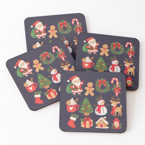 Item preview, Christmas Colored Pencil Illustrations – Santa, Gingerbread & Holiday Icons designed and sold by IRYNASHOP.