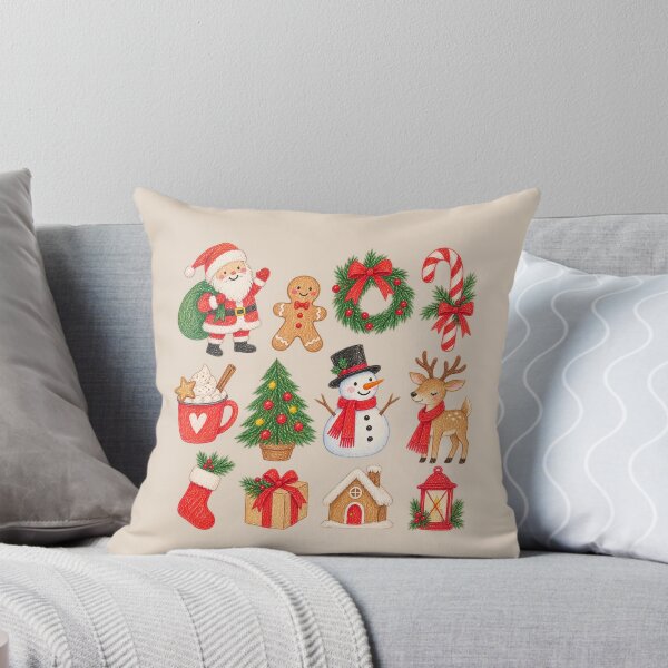 Item preview, Christmas Colored Pencil Illustrations – Santa, Gingerbread & Holiday Icons designed and sold by IRYNASHOP.