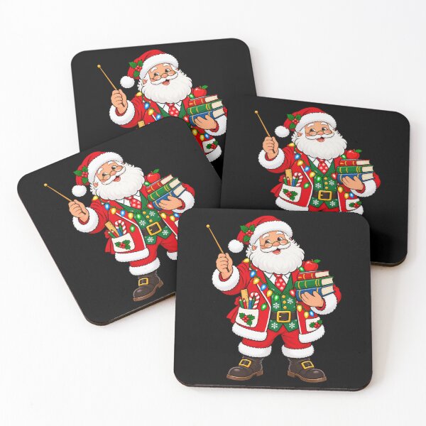 Item preview, Christmas Teacher Santa with Books and Classroom Pointer designed and sold by vaylen-orbit.