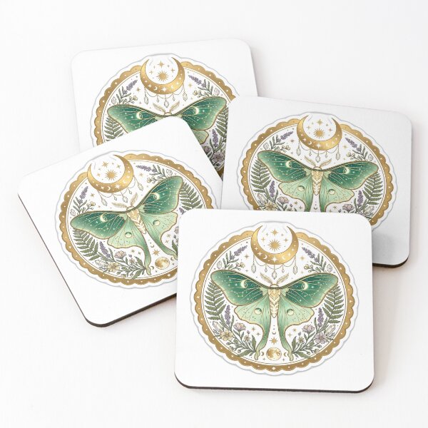 Item preview, Celestial Luna Moth Golden Moon And Botanicals designed and sold by EmrYldrn.