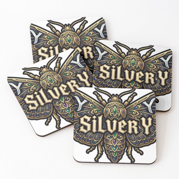 Item preview, Silver Y Moth Emblem - Gothic Entomology Winter Art designed and sold by IllumeInk.