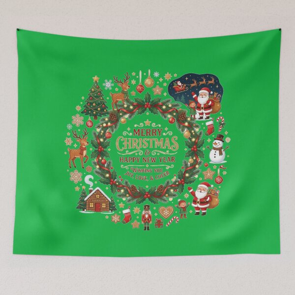 Item preview, Festive Christmas Wreath designed and sold by Shakira & Sahir Press Alliance.