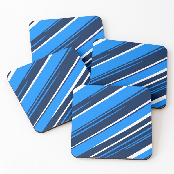 Item preview, Blue And Navy Diagonal Athletic Stripes designed and sold by Shivora Studio.