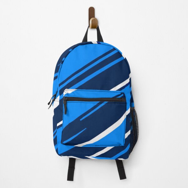 Item preview, Blue And Navy Diagonal Athletic Stripes designed and sold by ShivCraft Studio.